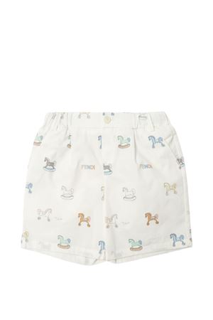 Shorts con stampa FENDI KIDS | BMF268AVW9F0ZA0